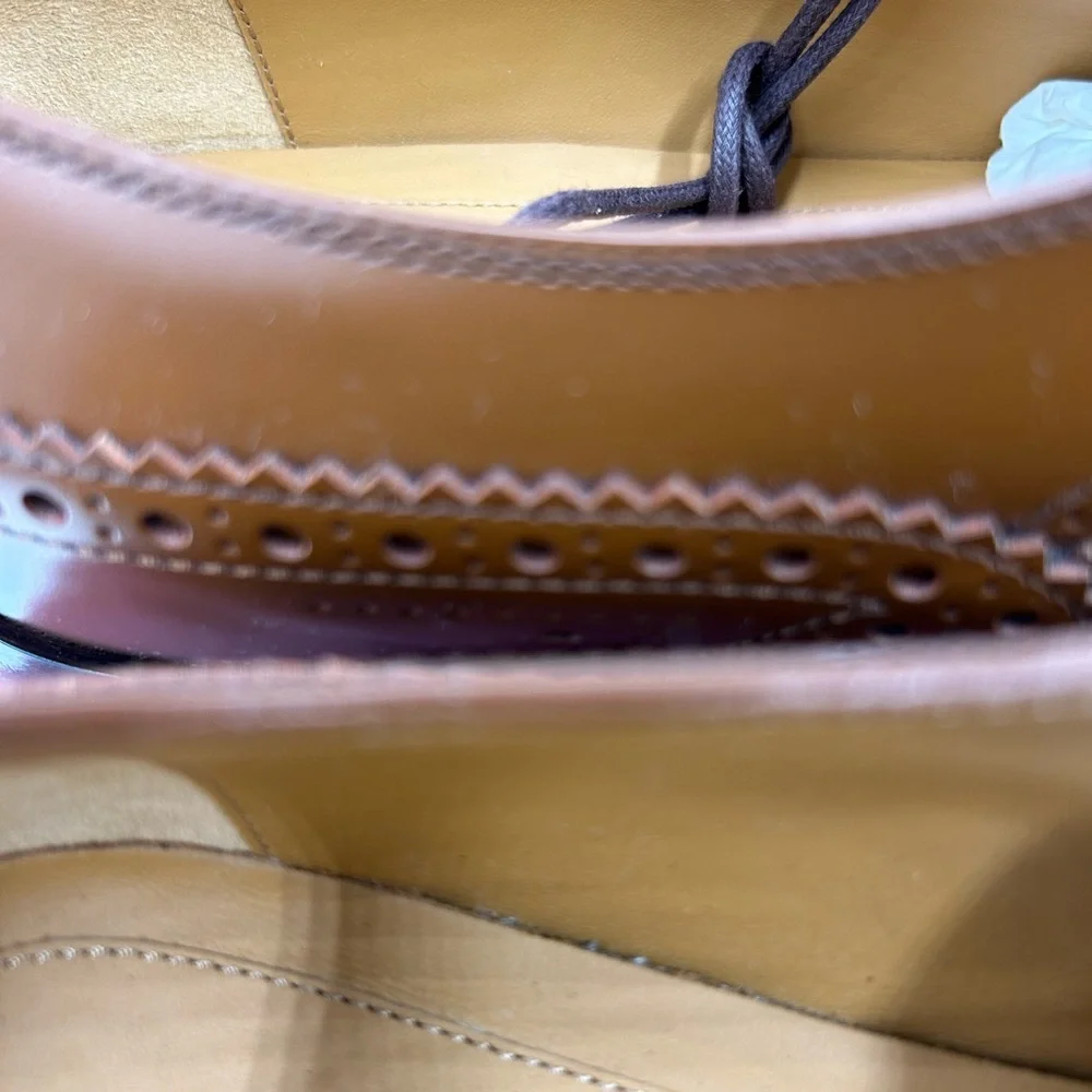 Men's Gucci, leather lace up brogue Oxford's size 9.5 made in Italy - Picture 8 of 10